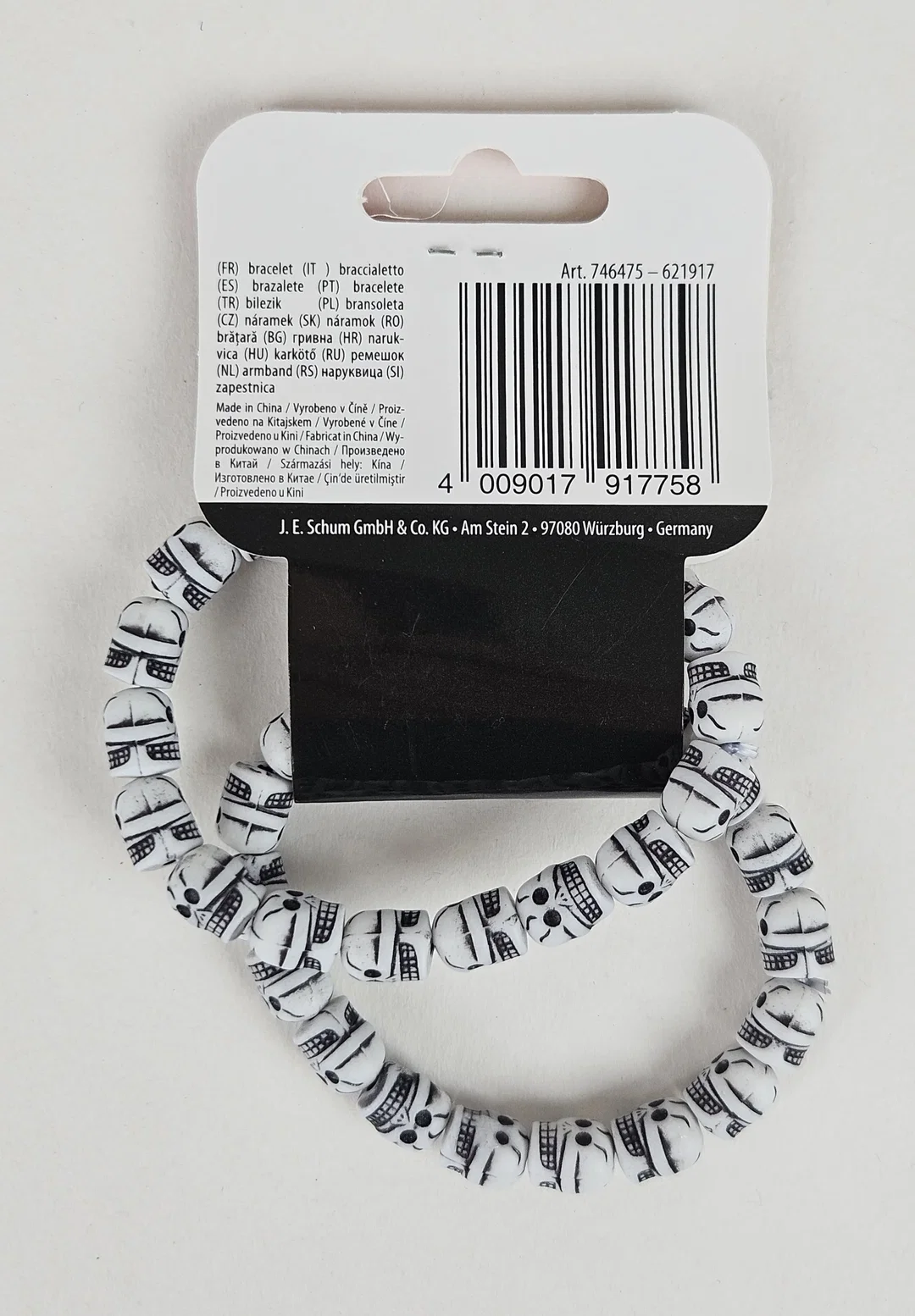 Halloween Zubehör #6 "Totenkopf-Armband" – Bild 2