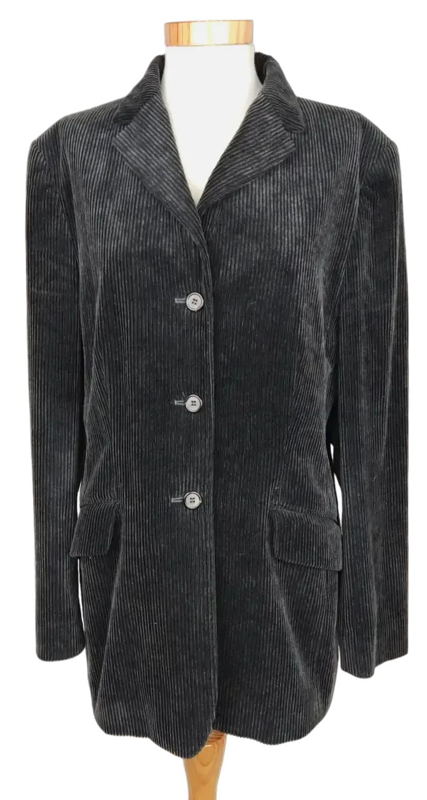 DINOMODA Damen Cordblazer, anthrazit - Gr. 42 - Bild 4