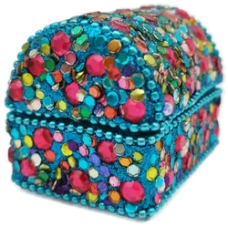 Kleine Aufbewahrungstruhe - Bunte Steindetaillierungen - Bild 3