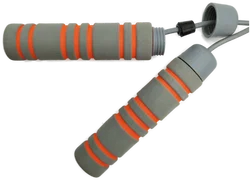 Neuwertiges Springseil - 244cm Seil / orange-grau - Bild 2