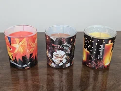 Duftkerzen im Glas - weihnachtliches Motiv - 3 Stück  - Bild 1