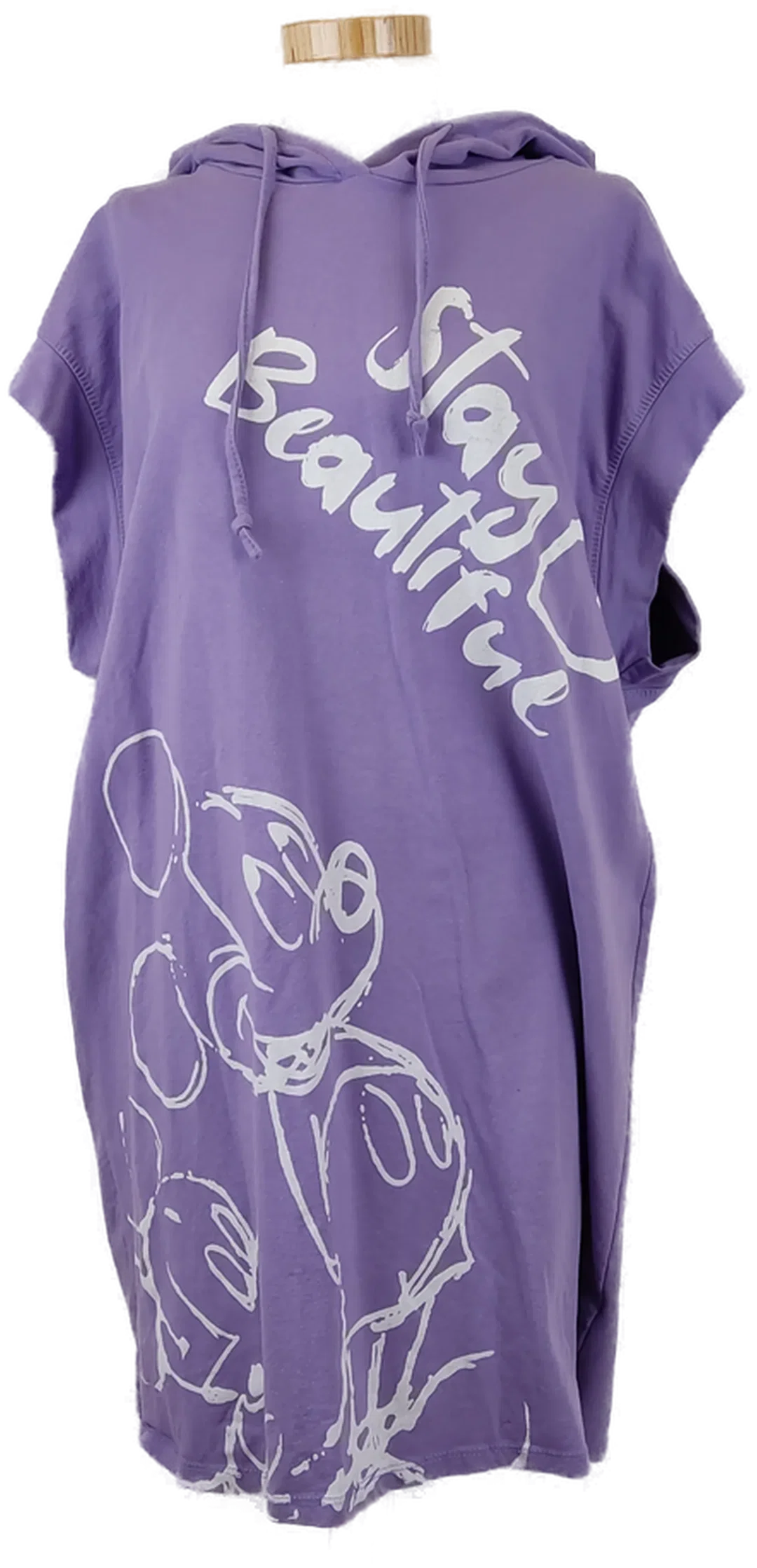 Mickey Mouse Shirt-Kleid mit Kapuze, lila, Gr. L - Bild 1