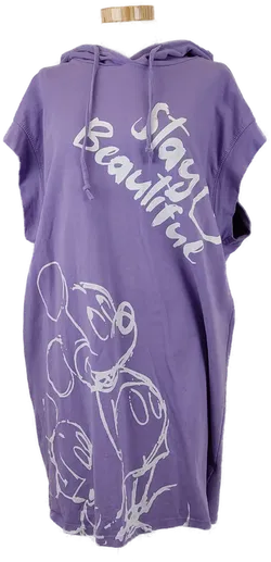 Mickey Mouse Shirt-Kleid mit Kapuze, lila, Gr. L - Bild 1