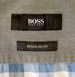Hugo Boss Herren Hemd blau/grau kariert Gr. M – Vorschau 4