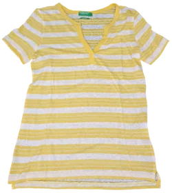 United Colors of Benetton Kindershirt gelb/weiß Gr. XS/ECH - Bild 1