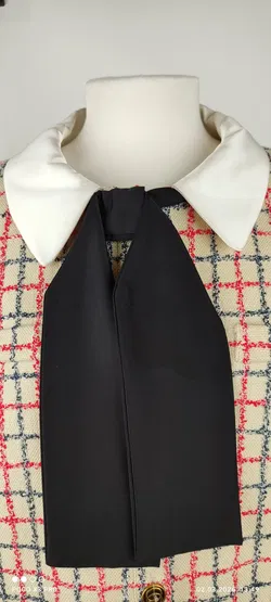 Gucci Karierte Tweed-Jacke mit Schleife - Bild 5